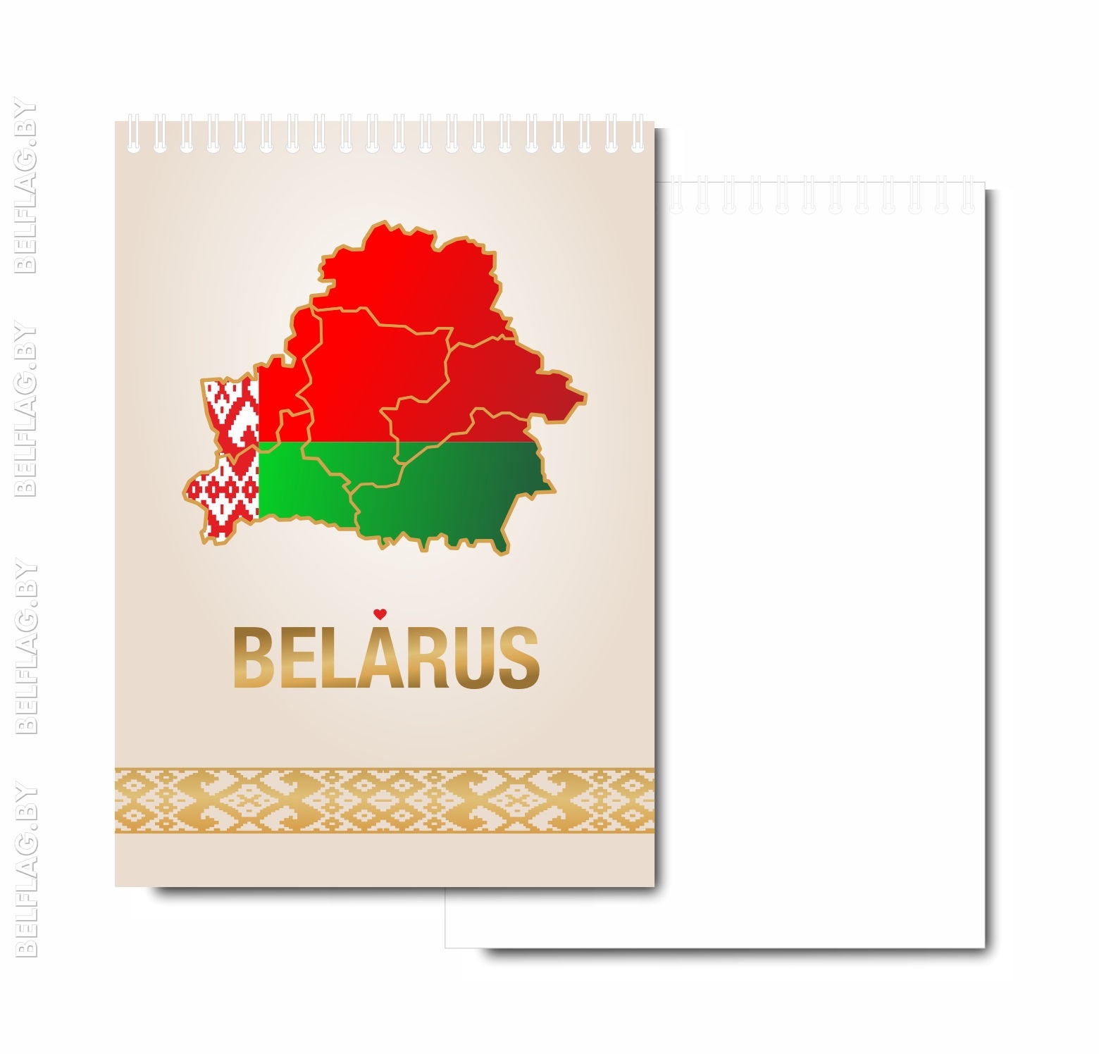 Блокнот A5 «Беларусь» — с флагом, 50 листов Блокнот A5 «Беларусь» с флагом, 50 листов, пружина