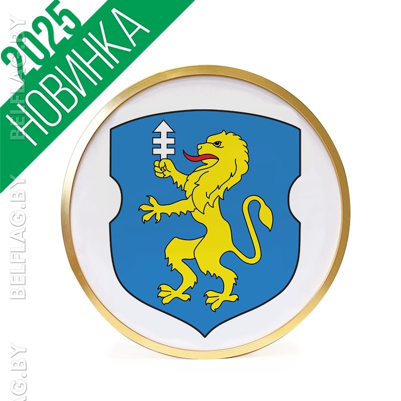 Герб г. Слонима д. 30 см в золотой раме