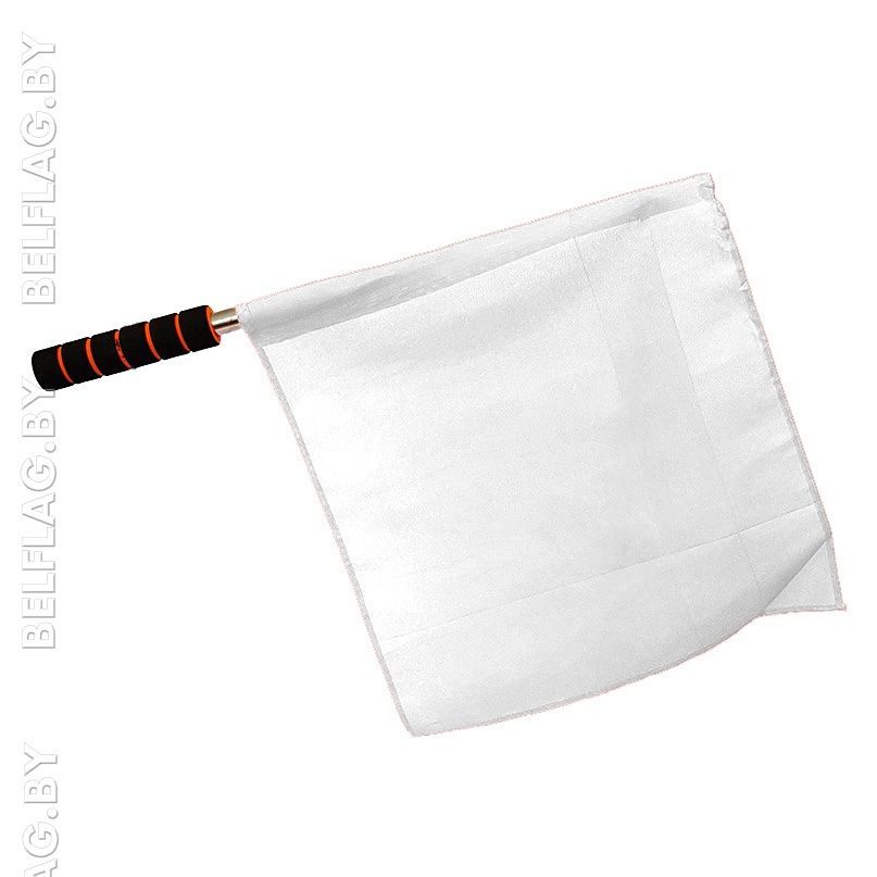 Флажок сигнальный, нерж., мягкая ручка, белый Флажок сигнальный, нерж., мягкая ручка, белый