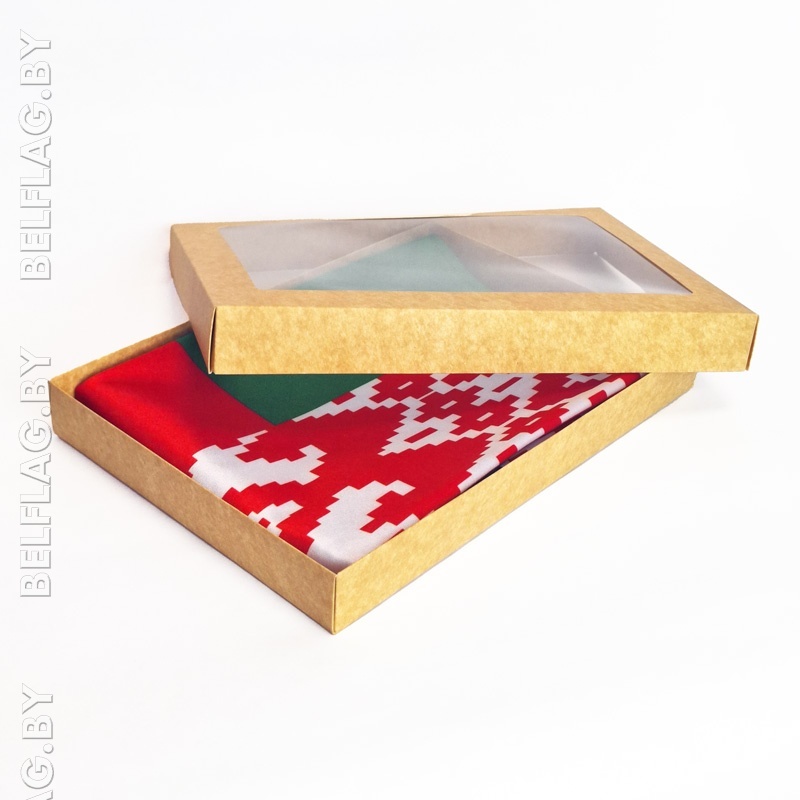 Коробка упаковочная 355х255х40 мм крафт с прозрачным окном Коробка упаковочная 355х255х40 мм крафт с прозрачным окном