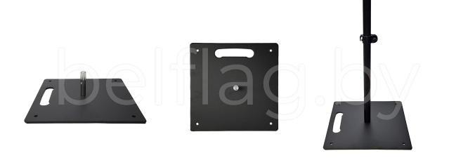 Квадратное металлическое основание 30x30 см для флага-виндера