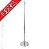 Флагшток настольный, однорожковый 42 см, с навершием шар, серебро 