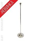 Флагшток настольный, однорожковый 35 см, с навершием шар, серебро DR35S