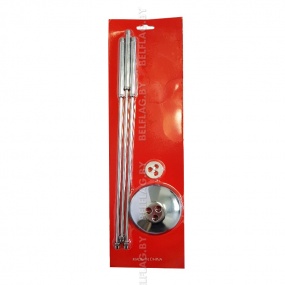 Флажки атласные настольные на трехрожковой металл. подставке серебро