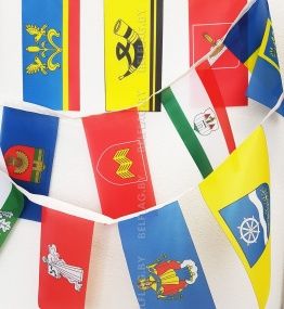 Гирлянда из прямоугольных флажков городов Минской обл. 15 метров