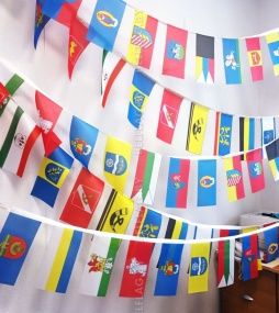 Гирлянда из прямоугольных флажков городов Минской обл. 15 метров