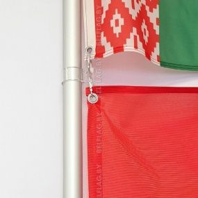 Флагшток алюминиевый 8,9 м, уличный, телескопический, с навершием шар