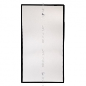 Рамка алюминиевая с прозрачным пласт. экраном на магнитах, размер 60*120см, толщина 14 мм, цвет черный/серебро