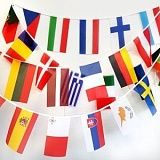 Гирлянда из прямоугольных флажков стран Евросоюза 6,5 метров