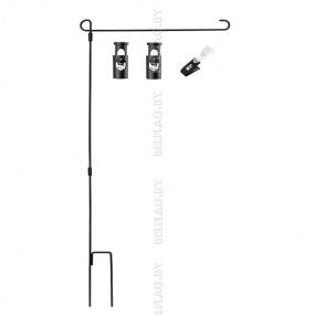 Флагшток садовый 93 см, металлический, черный, под флаг 45x30 см