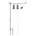 Флагшток садовый 93 см, металлический, черный, под флаг 45x30 см