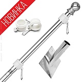 Флагшток настенный из нержавеющей стали 180 см, с кронштейном