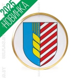 Герб г. Солигорска д. 30 см в золотой раме