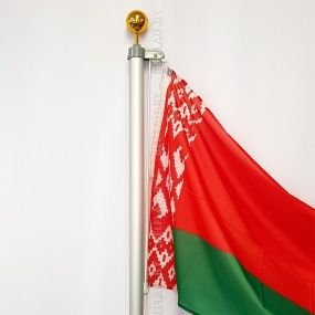 Флагшток алюминиевый 7,6 м, сборный, с механизмом подъёма флага