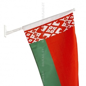 Флагшток настенный, пластиковый, белый, длина 70 см