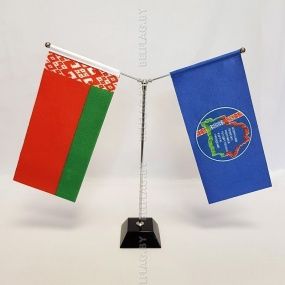 Флагшток настольный Y-образный на черной пластик. подставке, ассорти