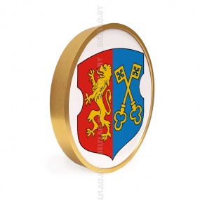 Герб г. Лида д. 30 см в золотой раме