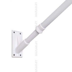 Флагшток настенный, пластиковый, белый, длина 120 см