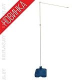 Флагшток телескоп, 3 м, с баннерным плечом на пластиковом основании