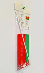 Флажок РБ 10х20 см бумажный на палочке в упаковке с европодвесом