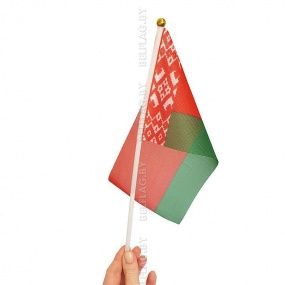 Флажки тканевые РБ с навершием шар (набор 100 штук) 40 см