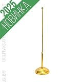 Флагшток настольный, металлический, однорожковый 32 см, золото