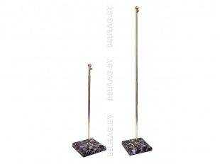 Флагшток настольный, телескоп., с подставкой из черного мрамора Флагшток настольный, телескоп., с подставкой из черного мрамора