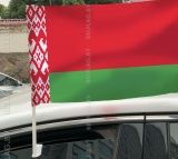 Флажок Республики Беларусь 30х60 см автомобильный с кронштейном