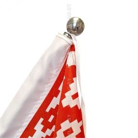 Флагшток телескопический из нержавеющей стали с флагом Беларуси 50×100 см