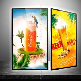 Световой короб / лайтбокс / рамка с LED-подсветкой 80×120 см, цвет серебро Световой короб / лайтбокс / рамка с LED-подсветкой 80×120 см, цвет серебро