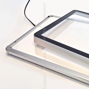 Световой короб / лайтбокс / рамка с LED-подсветкой 60×90 см, цвет серебро