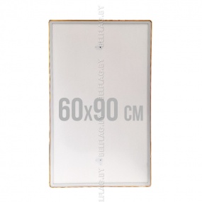 Рамка алюминиевая с прозрачным пласт. экраном на магнитах, размер 60*90см, толщина 14мм, цвет золото/серебро
