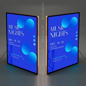 Световой короб / лайтбокс / рамка с LED-подсветкой 40×60 см, цвет золото Световой короб / лайтбокс / рамка с LED-подсветкой 40×60 см, цвет золото