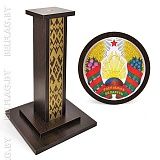 Комплект тумба для флага и герб РБ (венге) Комплект тумба для флага и герб РБ (венге)