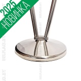 Флагшток напольный на 2 флага, телескопический, до 3 м, металл, хромированное серебро