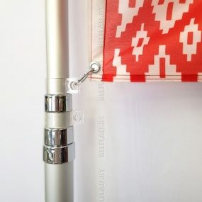 Флагшток алюминиевый 6,0 м, уличный, телескопический, с навершием шар