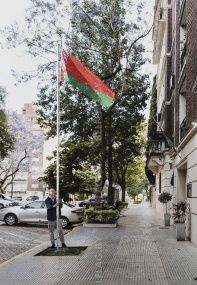 Флагшток алюминиевый 6,0 м, уличный, телескопический, с навершием шар