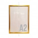 Рамка алюминиевая, защелкивающаяся, формат А2, цвет золото