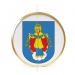 Герб г. Молодечно д. 30 см в золотой раме
