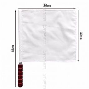 Флажок сигнальный, нерж., мягкая ручка, белый