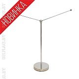 Флагшток настол.,  метал., Y-обр. на два флажка, серебро