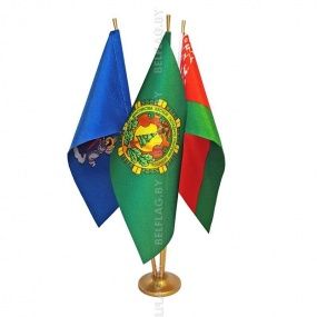 Флагшток настольный трёхрожковый металл Флагшток настольный трёхрожковый металл