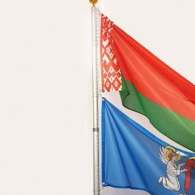 Флагшток алюминиевый 8,9 м, уличный, телескопический, с навершием шар