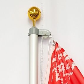 Флагшток алюминиевый 5,1 м, сборный, с механизмом подъёма флага