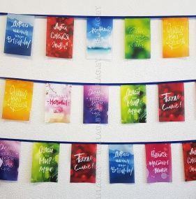 Гирлянда из прямоугольных флажков мотивационная 15 метров