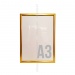 Рамка алюминиевая, защелкивающаяся, формат А3, цвет золото