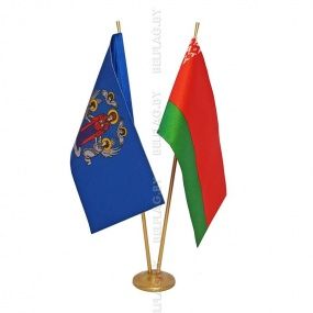 Флагшток настольный двухрожковый металл Флагшток настольный двухрожковый металл