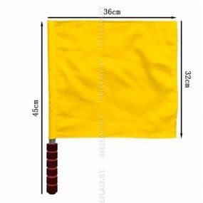 Флажок сигнальный, нерж., мягкая ручка, желтый