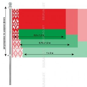 Флагшток настенный из нержавеющей стали 180 см, с кронштейном