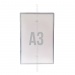 Рамка алюминиевая с прозрачным пласт. экраном на магнитах, формат А3, толщина 14 мм, цвет серебро/серебро